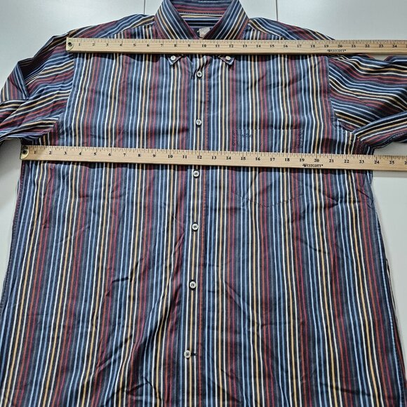 Paul & Shark Yachting Shirt Mens 42/16 Multicolor Stripes LS Collar Cotton FLAW - Picture 4 of 16